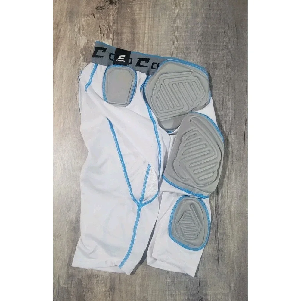 Champro Adult Small ‎ Bull Rush 7 Pad Football Girdle WHITE GRAY New With Tags